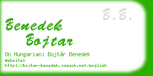 benedek bojtar business card